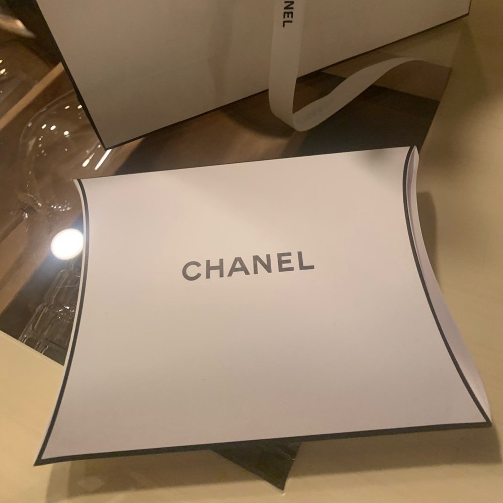 Brand new Chanel White Box and Bag Set , authentic, must have .